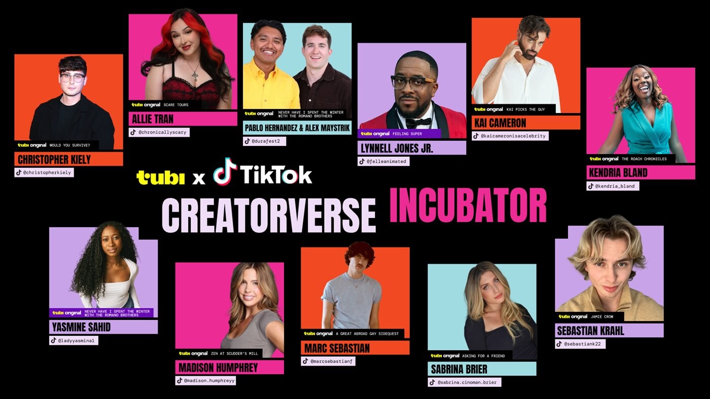 Tubi and TikTok Creatorverse Incubator Slate